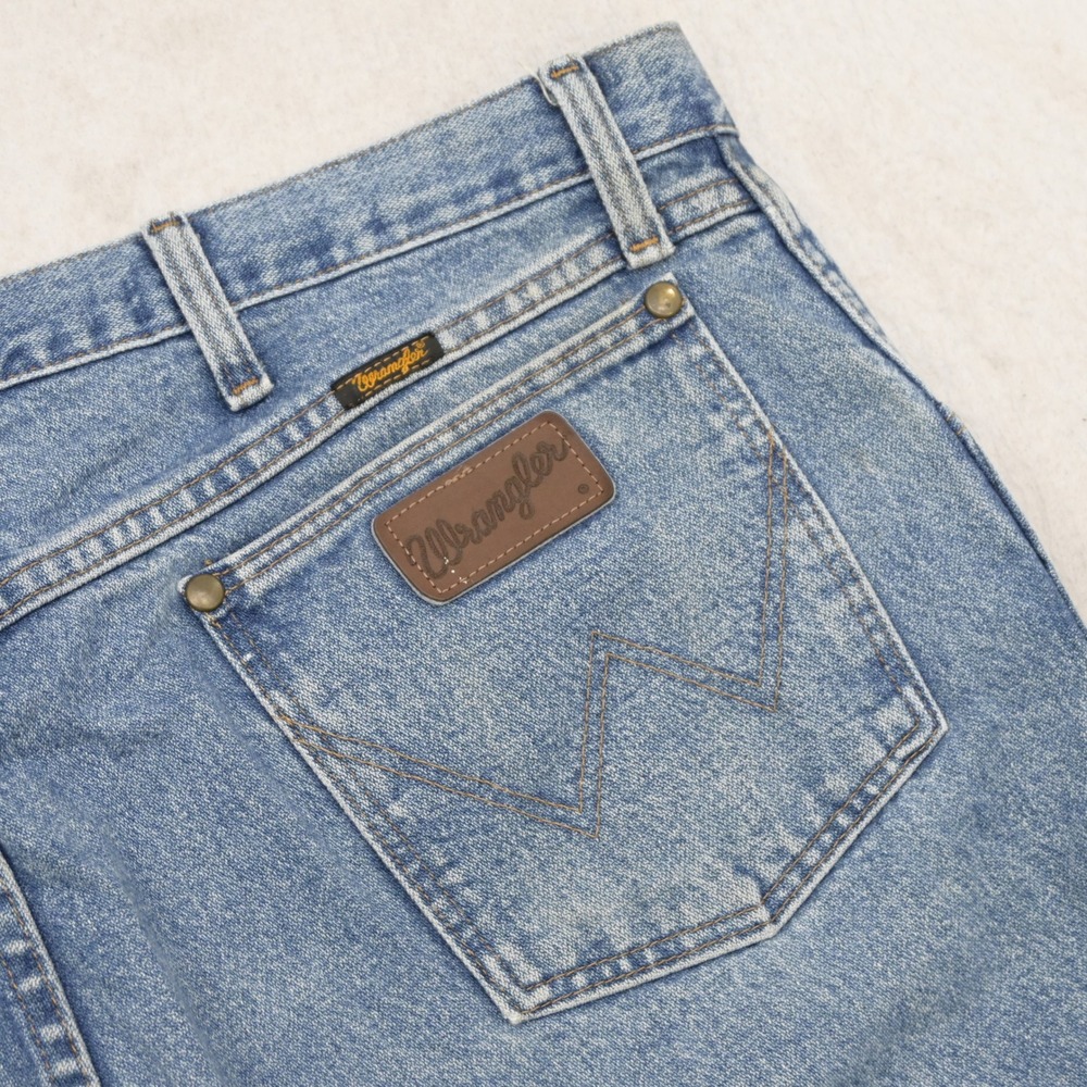 Wrangler Jeans Mens 40x30 Regular Fit Blue Denim 47MWZSW 5 Pocket Heavyweight